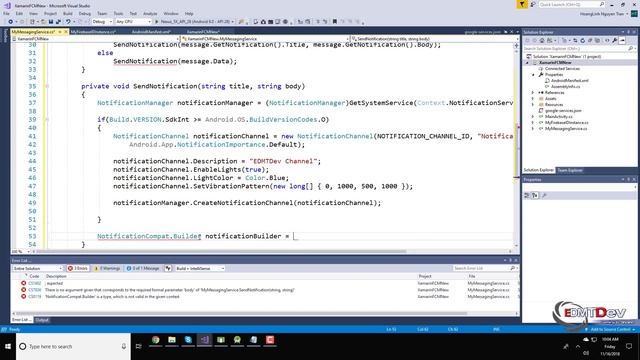 Xamarin Android Tutorial - Firebase Cloud Messaging Remake смотреть онлайн