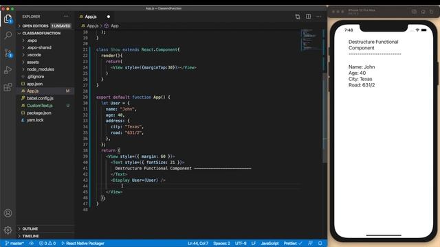 Destructure in Javascript | React Native and React JS Destructure | [ Javascript ES6 syntax ] смотреть онлайн