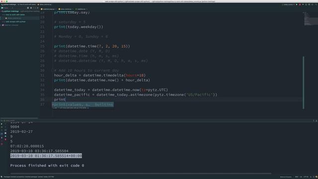 19 - how to work with datetime in python (Python tutorial for beginners 2019) смотреть онлайн