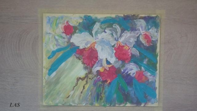 Flowers//Orchids/Acrylic/Цветы/ Нарисовать красивые орхидеи/ Акрил смотреть онлайн