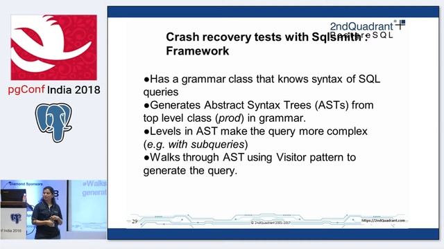 PGConf India 2018 Pallavi Sontakke Testing Frameworks in PostgreSQL смотреть онлайн