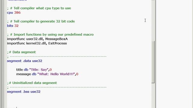 NASM Hello World Win32 API Netwide Assembler смотреть онлайн