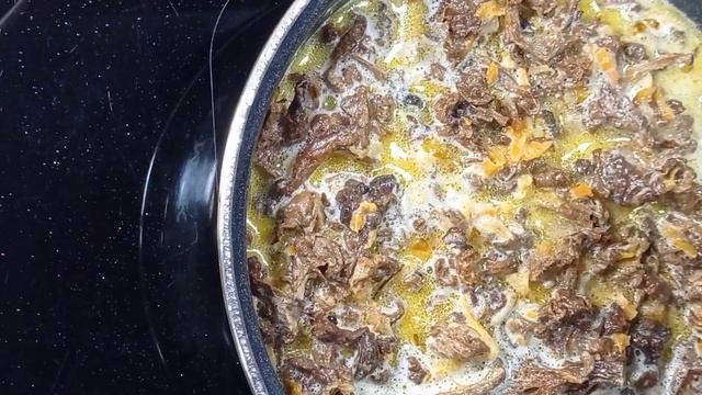 Картофель тушёный с грибами. Как подготовить сухие грибы к приготовлению. смотреть онлайн