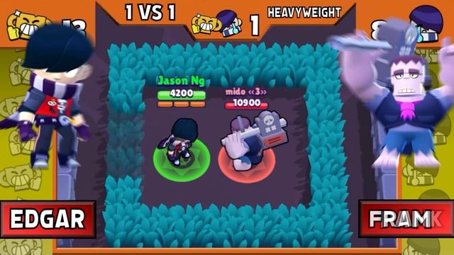 Edgar vs All Brawlers | 1vs1 winning & losing battle смотреть онлайн