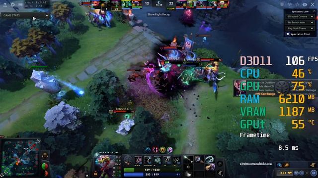 AMD Radeon RX 570 -- AMD Ryzen 3 3100 -- Dota 2 FPS Test смотреть онлайн