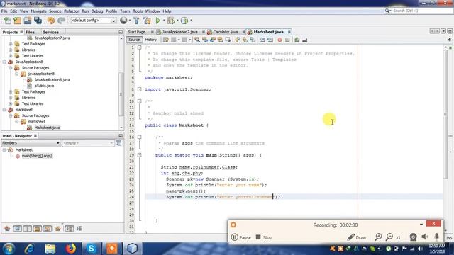 how to use java programming marksheet coding on netbeans software part 1 смотреть онлайн