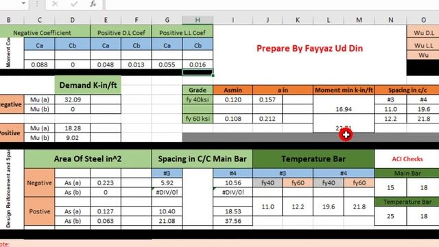 Two way Slab by Excel Sheet | Design Excel Sheets | Civil Engineering Content | смотреть онлайн