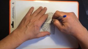Rotary protractor: Draw pentagon! Транспортир: чертим Пятиугольник.