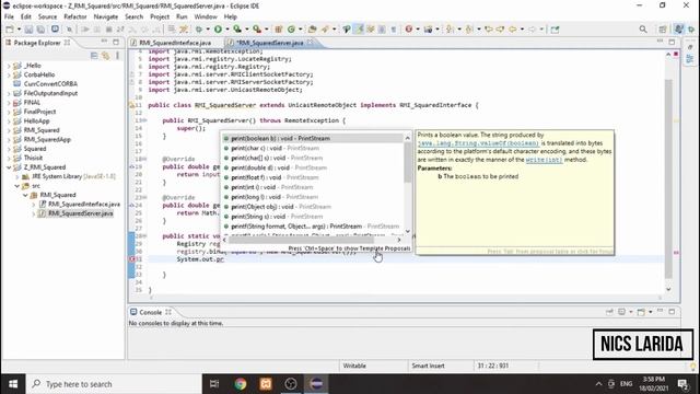 Java RMI Application running in Eclipse смотреть онлайн