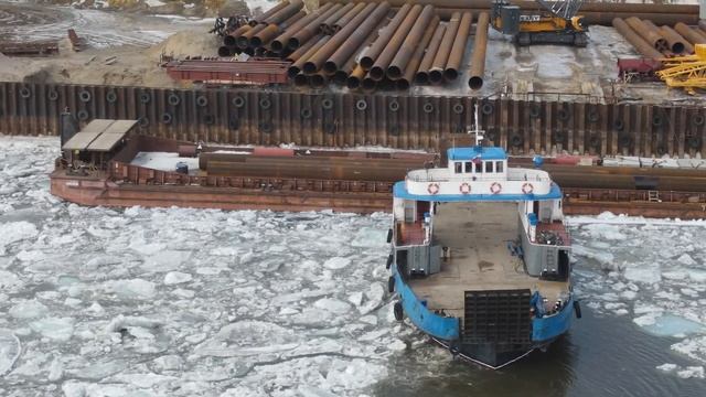 Строительство моста Волга/Климовка/Порт/суда/бетонный завод/склад строительных материалов 27.03.202