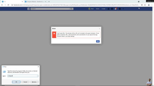 Fix Facebook Login Error Can't load URL: The domain of this URL isn't included in the app's domains смотреть онлайн