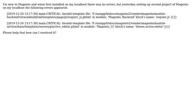 Magento: Getting error Invalid template file смотреть онлайн