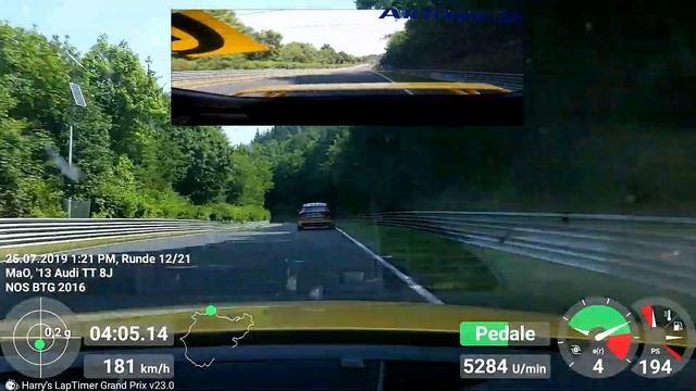 Lap 3 of 3 | Audi TT-RS following TT-RS & leading R8 V10 Plus | Nordschleife | 25.07.19 | Some GT3s смотреть онлайн