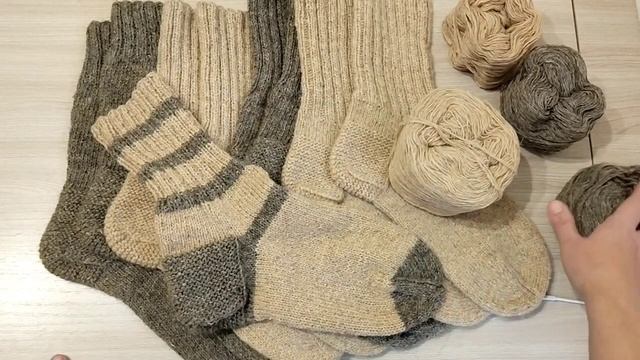 Мужские носки спицами. 5 пар готово! смотреть онлайн