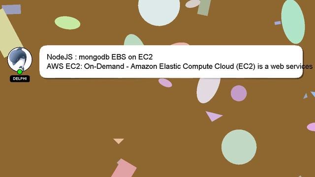 NodeJS : mongodb EBS on EC2 смотреть онлайн