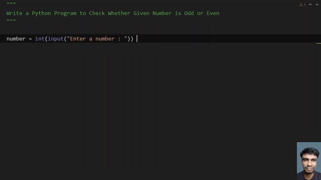 Write a Python Program to Check Whether Given Number is Odd or Even смотреть онлайн