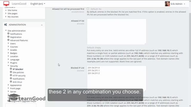Moodle Administration Tutorial: Block IP Addresses смотреть онлайн