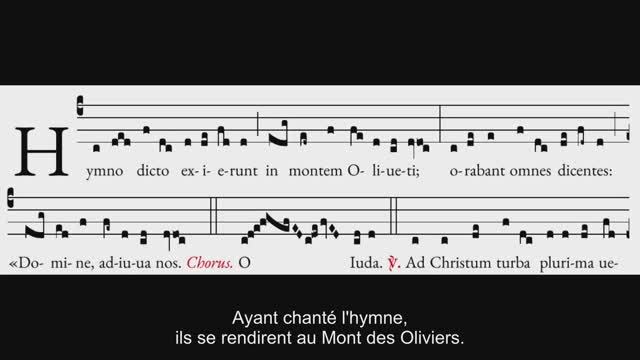 Hymno dicto exierunt in montem Oliveti