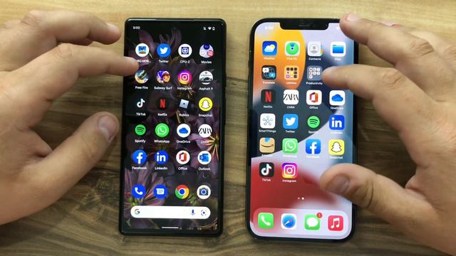 Google Pixel 6 vs iPhone 12 Pro Max смотреть онлайн