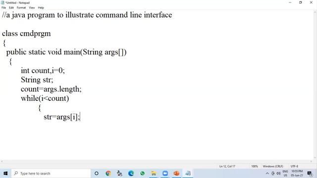 Java Program to illustrate Command line Argument GTK & RTW. смотреть онлайн