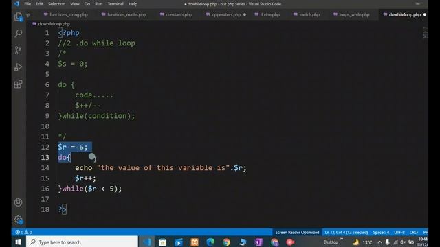 Do while loop in php || PHP tutorial # 17 смотреть онлайн
