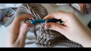 Шапка крючком за полчаса из толстой пряжи NAKO PURE WOOL PLUS