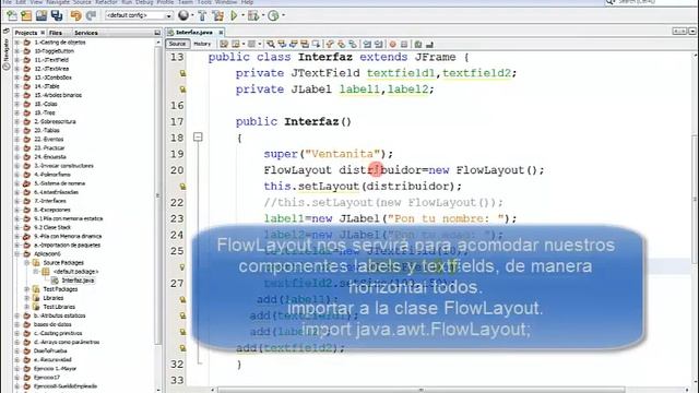 6.- Ejercicio #6 interfaces gráficas Java.- A puro código crear ventana (Uso de FlowLayout). смотреть онлайн