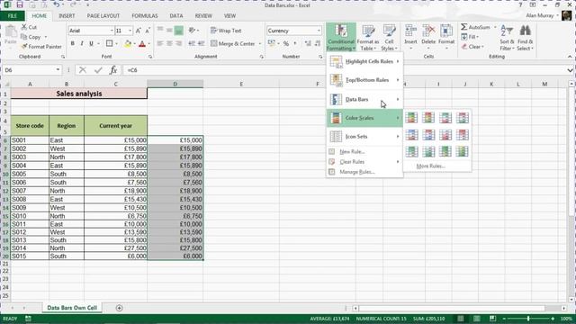 Conditional Formatting Data Bars based on the Value from a Different Cell смотреть онлайн