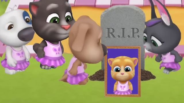 R.I.P GINGER. ANGELA GHOST is BACK - My Talking Tom Friends - AMONG US смотреть онлайн