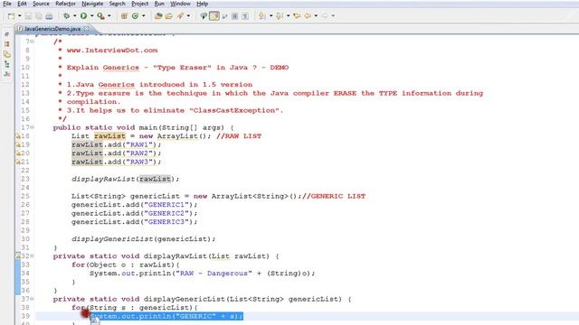 TAMIL GENERICS TYPE ERASER IN JAVA DEMO смотреть онлайн