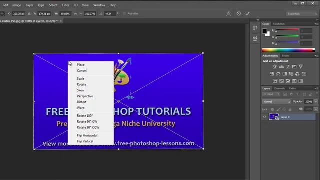 How To Transform - Free Transform In Photoshop