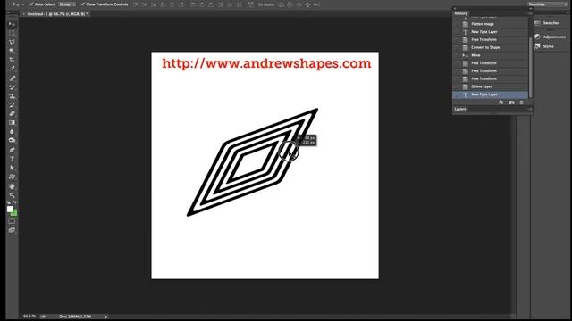 Photoshop CC -- Converting type into a custom shape tutorial смотреть онлайн