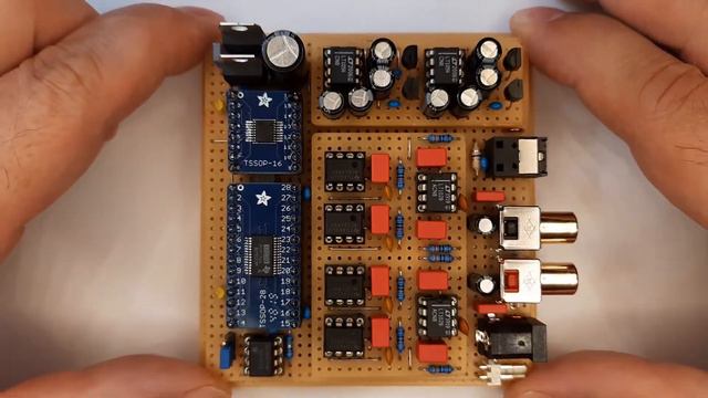DAC-Schaltung auf Lochraster mit LC89091+PCM1794+LT1028+NE5534+LT1054+SN65HVD08 смотреть онлайн