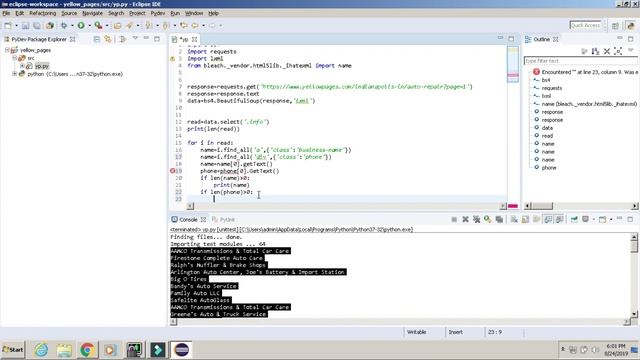 WEB SCRAPING USING PYTHON | WEB SCRAPING IN PYTHON | YELLOWPAGES SCRAPING смотреть онлайн
