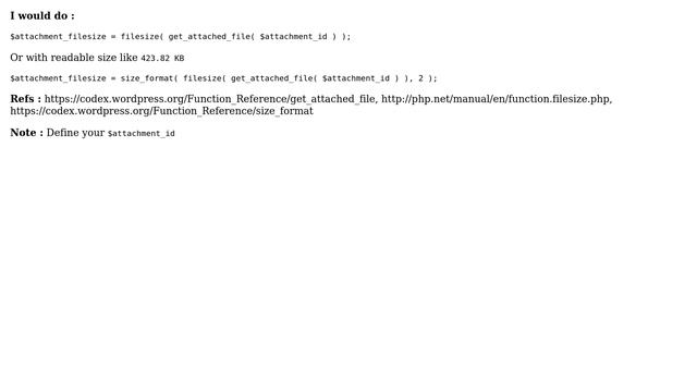 Wordpress: How do I get the size of an attachment file? (7 Solutions!!) смотреть онлайн
