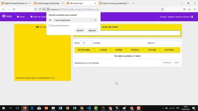 SISTEMA DE ASISTENCIA CON CODIGO QR EN PHP Y MYSQL смотреть онлайн