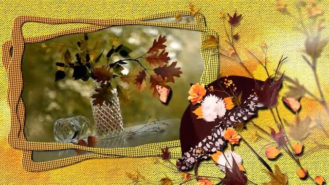 Красивое осеннее поздравление с пожеланиями С Днем Рождения ! смотреть онлайн