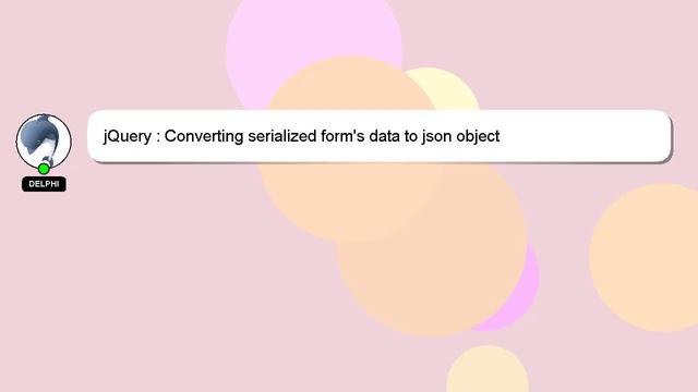 jQuery : Converting serialized form's data to json object смотреть онлайн