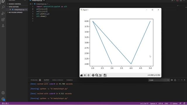 #plot() #show() Matplot Library Python смотреть онлайн