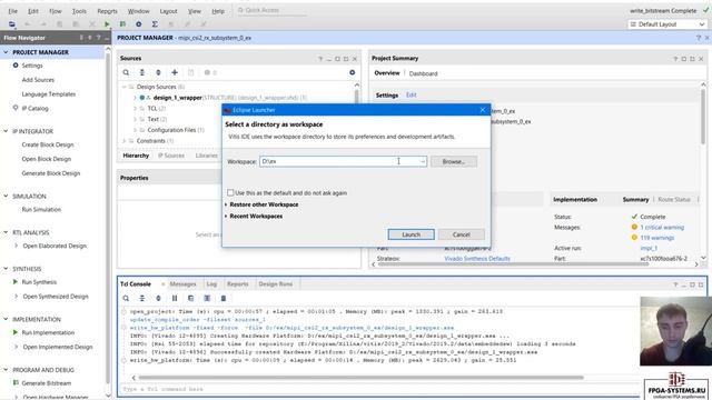 Интерфейсы :: MIPI :: Часть 1 :: Тестовый проект для SP701 смотреть онлайн
