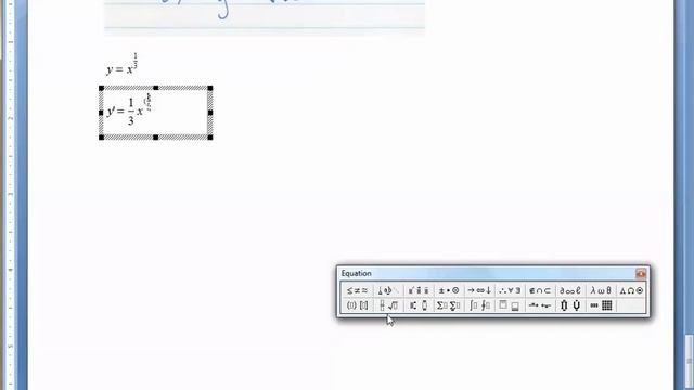 Microsoft Equation 3.0: Negative and fractional exponents, cube roots, derivative notation 2 смотреть онлайн