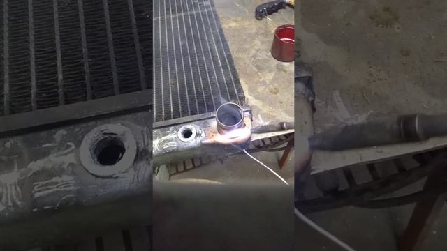 Пайка горловины меднолатунного радиатора охлаждения двигателя автомобиль Газель смотреть онлайн