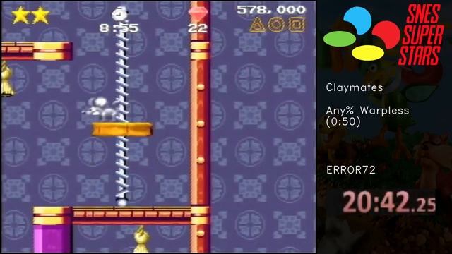 SNES Super Stars [037] Claymates (Any% Warpless) by ERROR72 смотреть онлайн