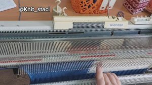 Вязание на машине.  Интарсия ЧВ