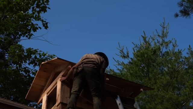 This is Dangerous! Roof Framing and Sheet Metal Roofing my Off Grid Outdoor Kitchen Alone смотреть онлайн