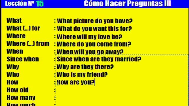 Curso de inglés 15. Cómo Hacer Preguntas en el inglés segunda parte смотреть онлайн