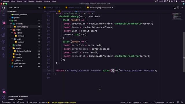 AUTENTICAÇÃO DO GOOGLE COM FIREBASE E REACTJS | Firebase Authentication смотреть онлайн
