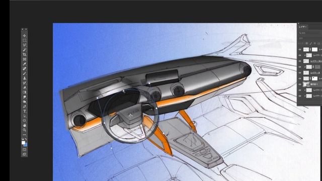 Audi Q2 interior design sketch смотреть онлайн