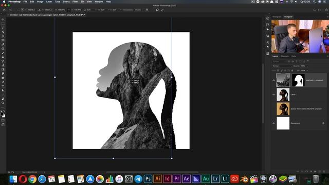 ДВОЙНАЯ ЭКСПОЗИЦИЯ В ФОТОШОПЕ. Подчеркни свой характер и уникальность. смотреть онлайн