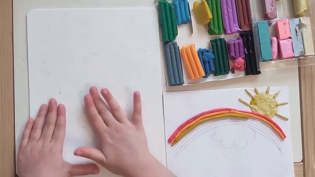 Радуга - поделка из пластилина смотреть онлайн